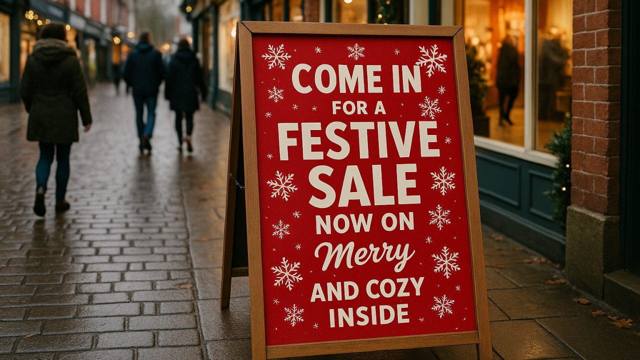 Designing Festive A-Board Posters to Boost Your Walk-In Traffic