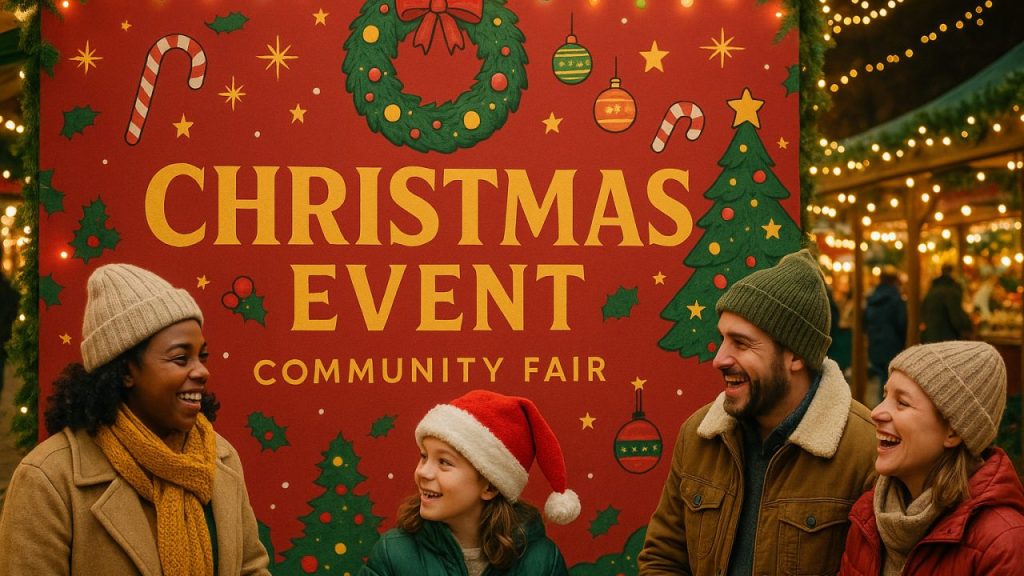 Premium Event Backdrops for Christmas Fairs, Galas and Community Events