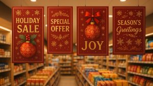 Premium Hanging POS Boards: Elevate Your Festive In-Store Decorations with Newstyle Print