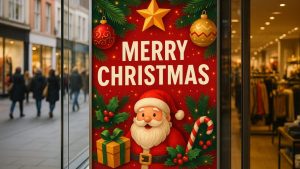 How to Design Large Christmas Posters for High-Street Retail Displays