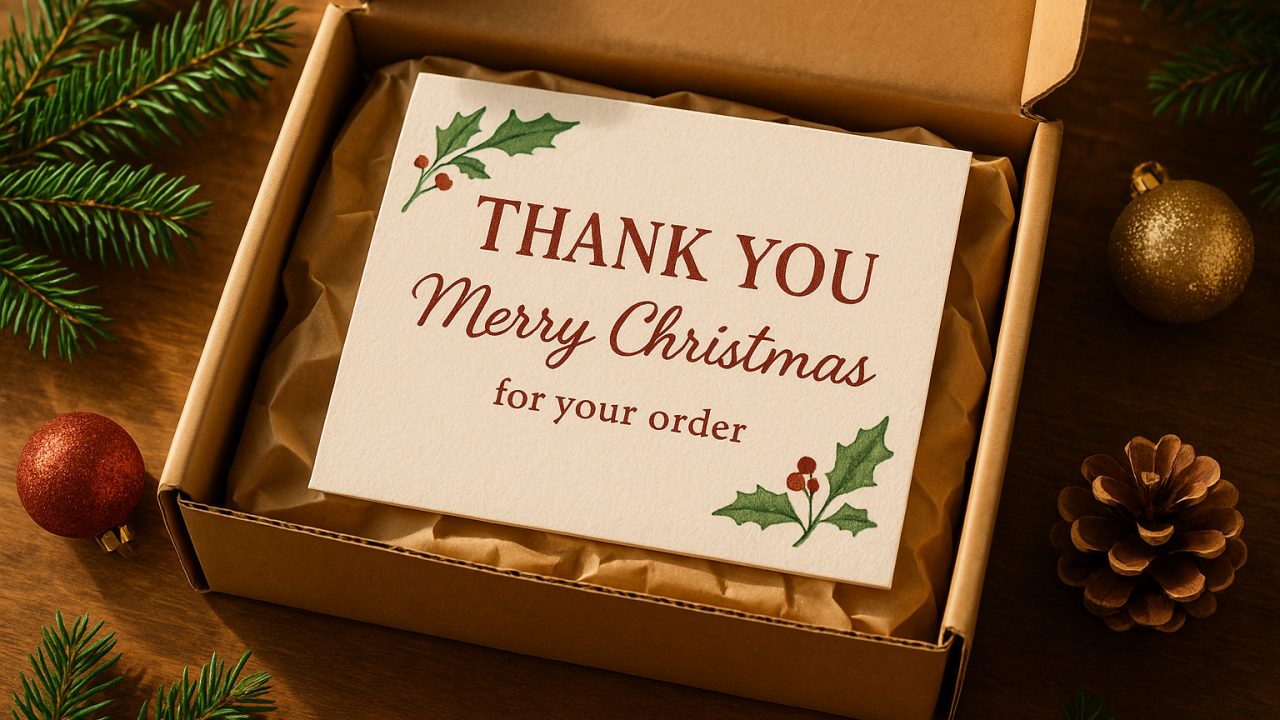 Premium Seasonal Thank-You Cards: Adding a Personal Touch to Your E-Commerce Christmas Orders