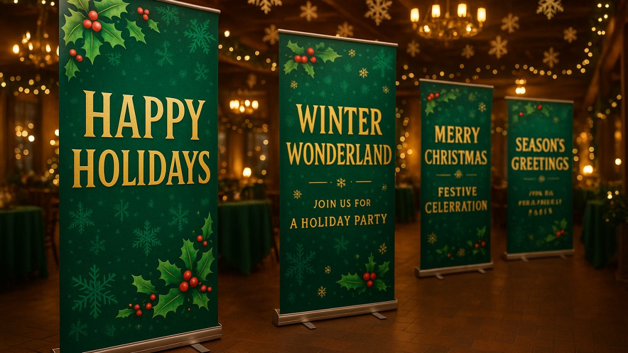 Creating High-Impact Festive Roller Banners for Indoor Winter Events