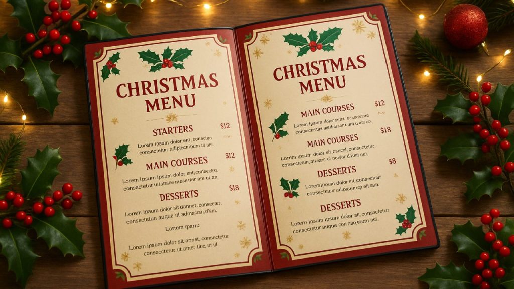 How to Design Christmas Menus That Withstand the Festive Rush