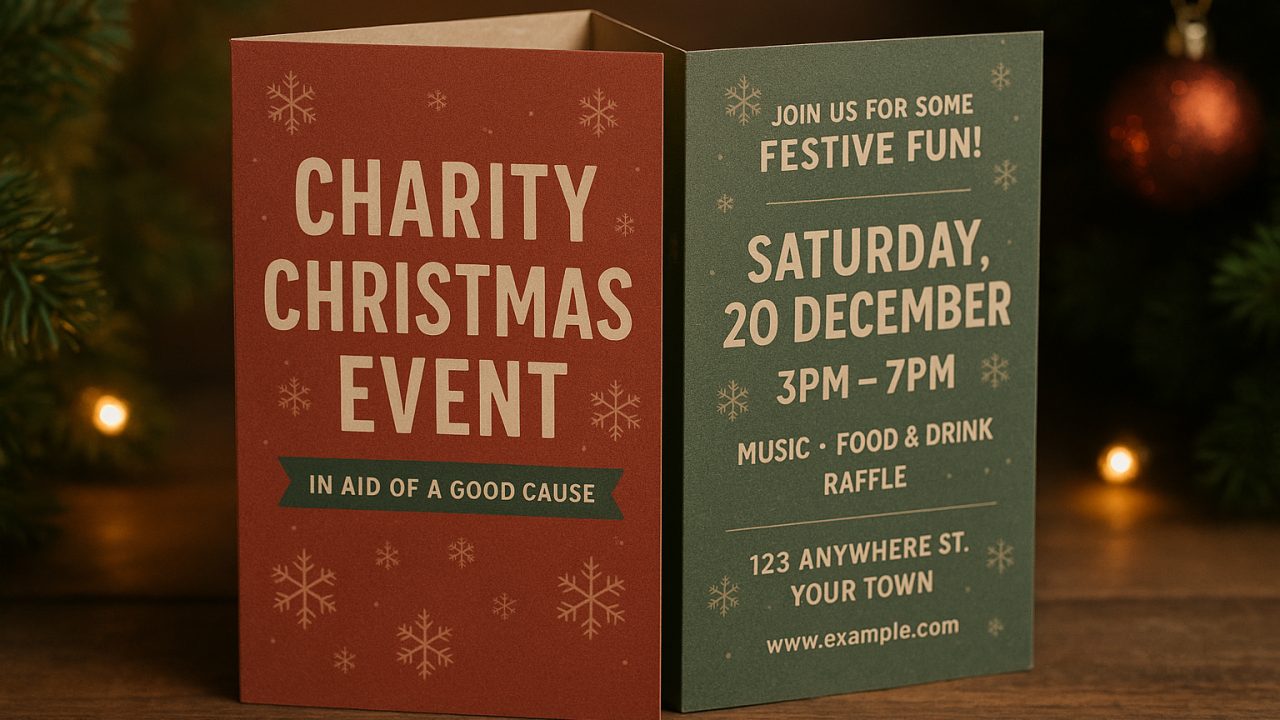 How to Design Folded Leaflets for Charity Christmas Events
