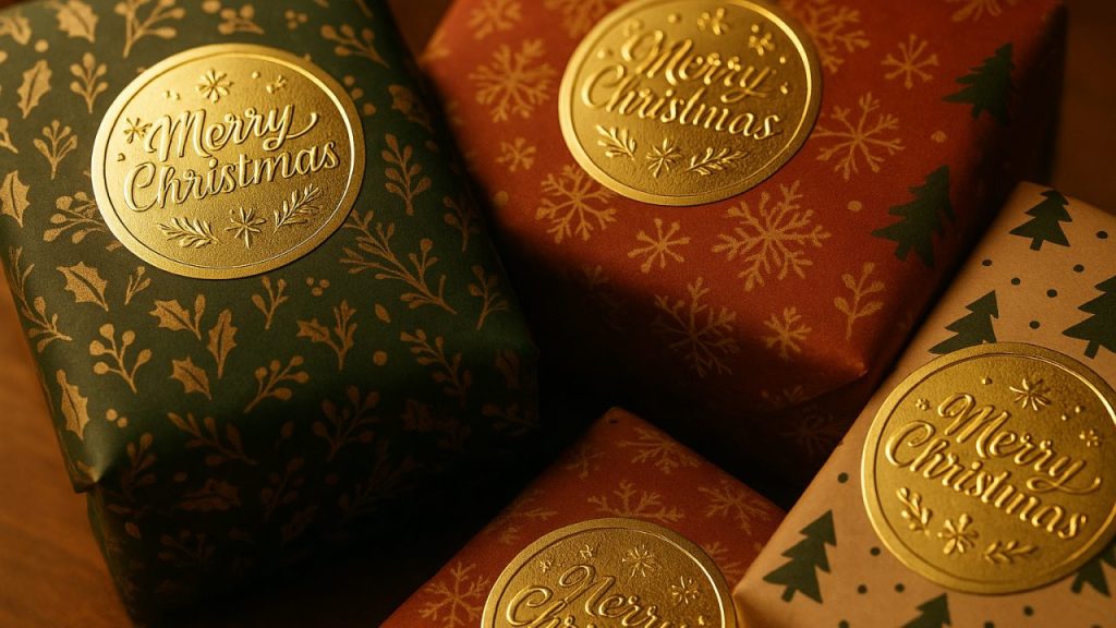 Premium Foil Stickers for Luxury Christmas Gift Packaging: Elevate Your Festive Presentation