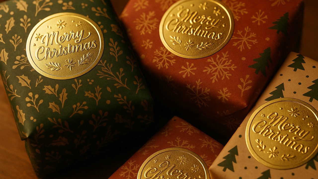Premium Foil Stickers for Luxury Christmas Gift Packaging: Elevate Your Festive Presentation