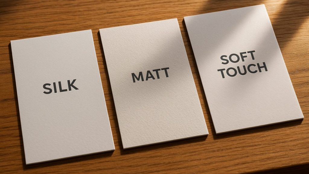 Premium Business Cards for the New Year: Silk vs Matt vs Soft-Touch