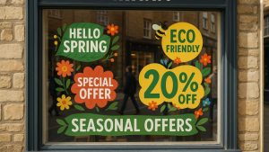 Window Sticker Printing in Oakham to Increase Footfall