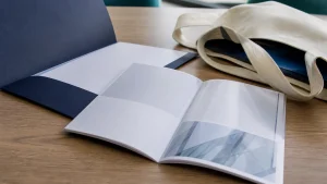 A5 stapled booklet printing service for a portable business information pack