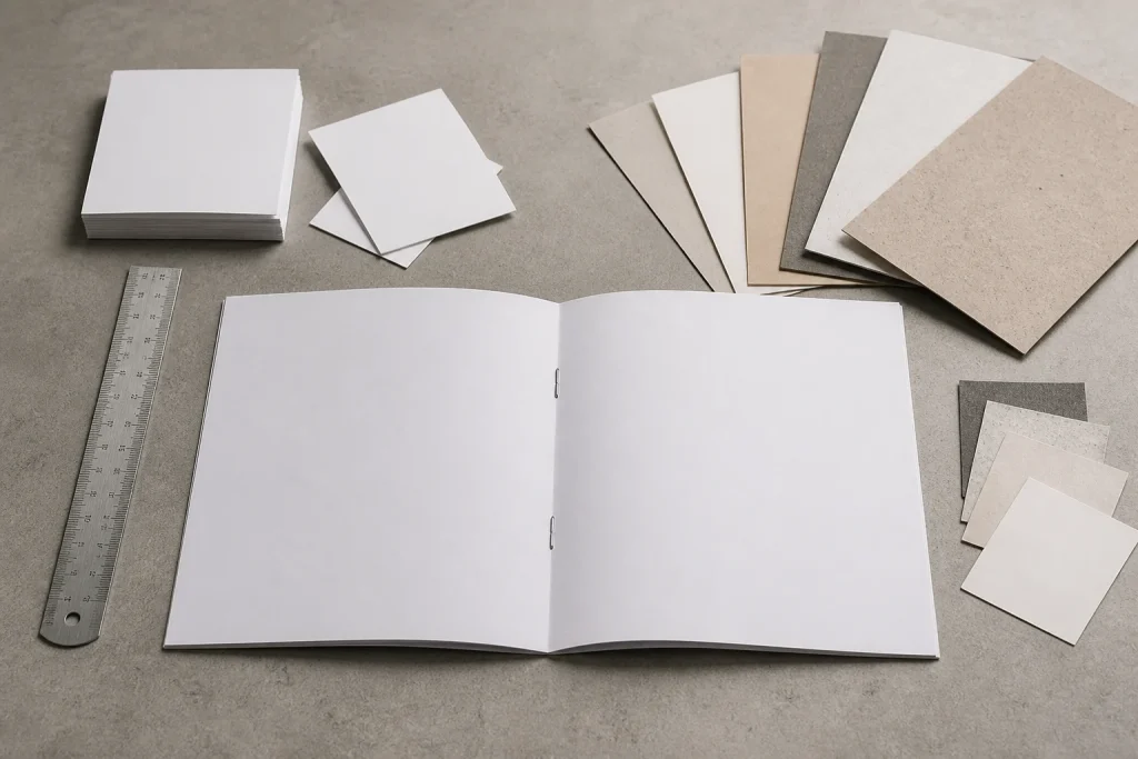 Artwork proof for bespoke booklet printing with staples and product inserts