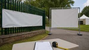 PVC banners UK display brief planning for multiple locations