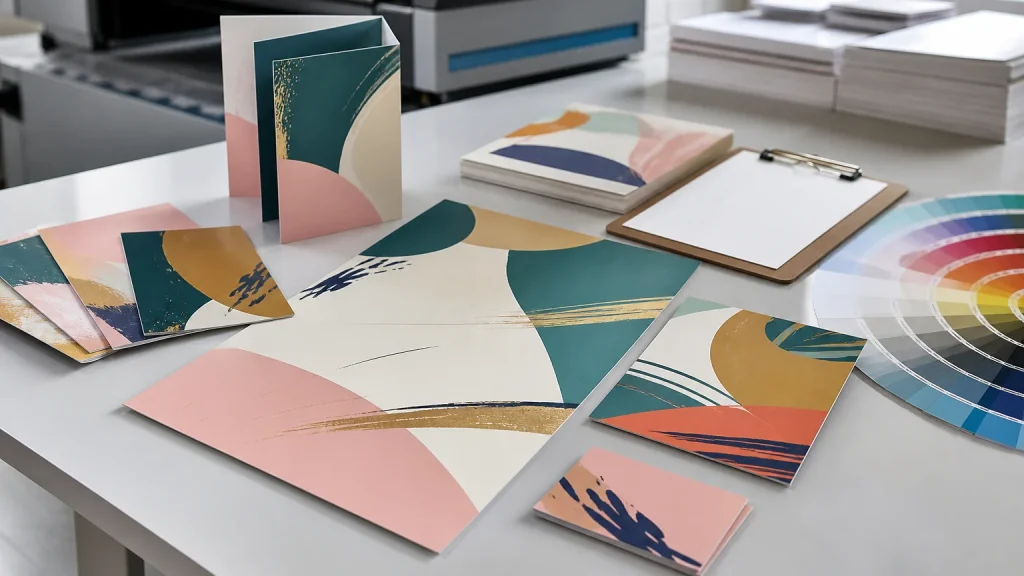 Short run digital printing UK materials prepared for a test launch