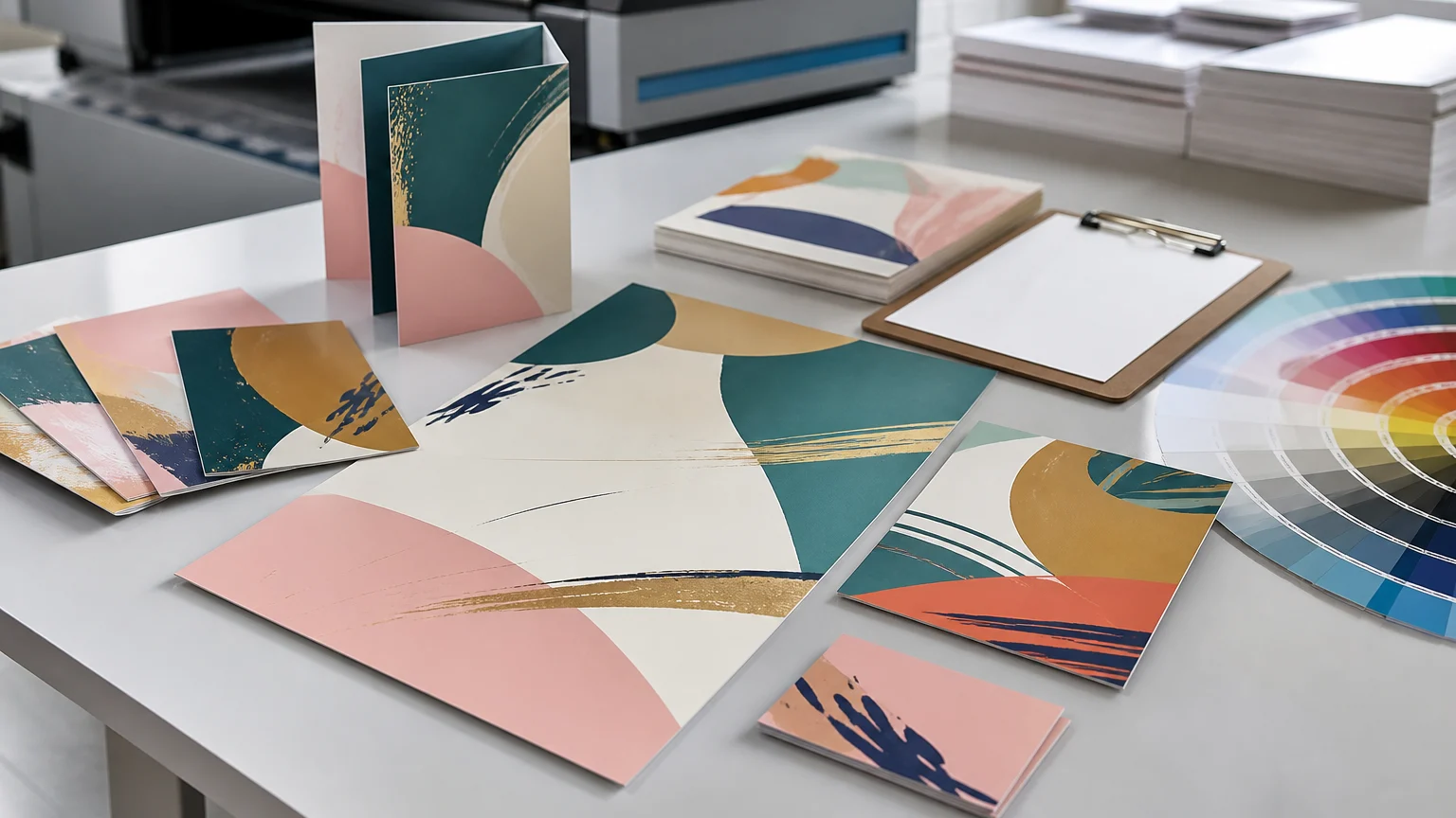 Short run digital printing UK materials prepared for a test launch