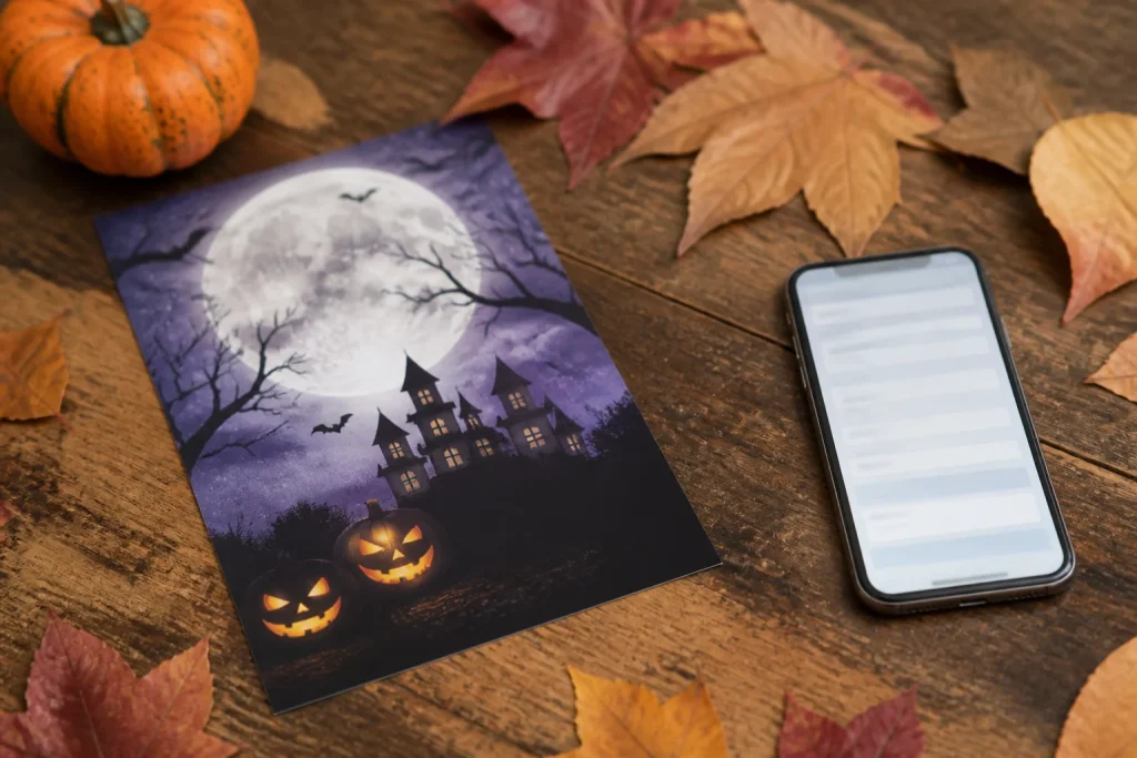 Halloween flyer printing with a clear route to activity booking