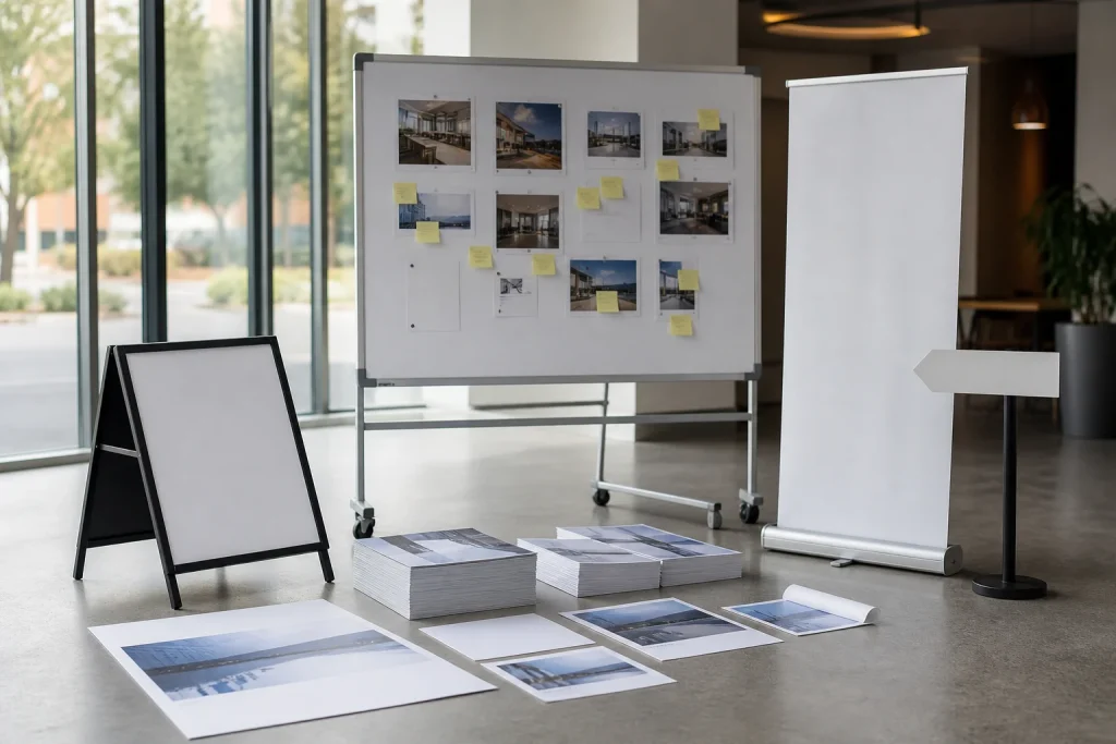 Print samples planned for different multi-site launch locations for printing East Midlands.
