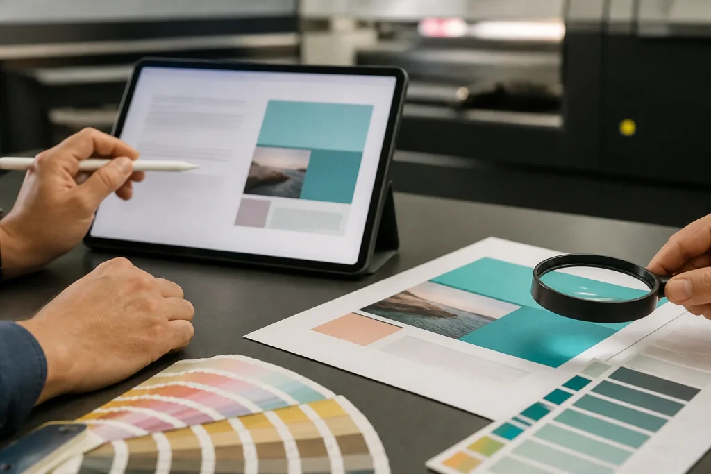 Artwork review before submitting an online print order for online printing UK.