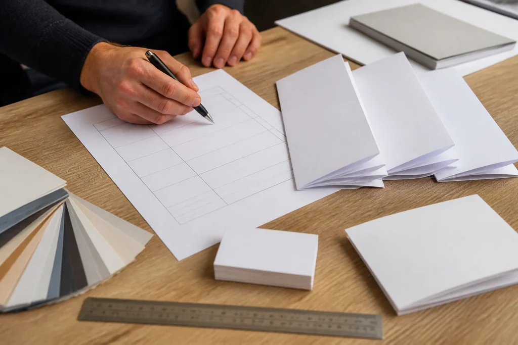 Print specification details for an online printing UK order
