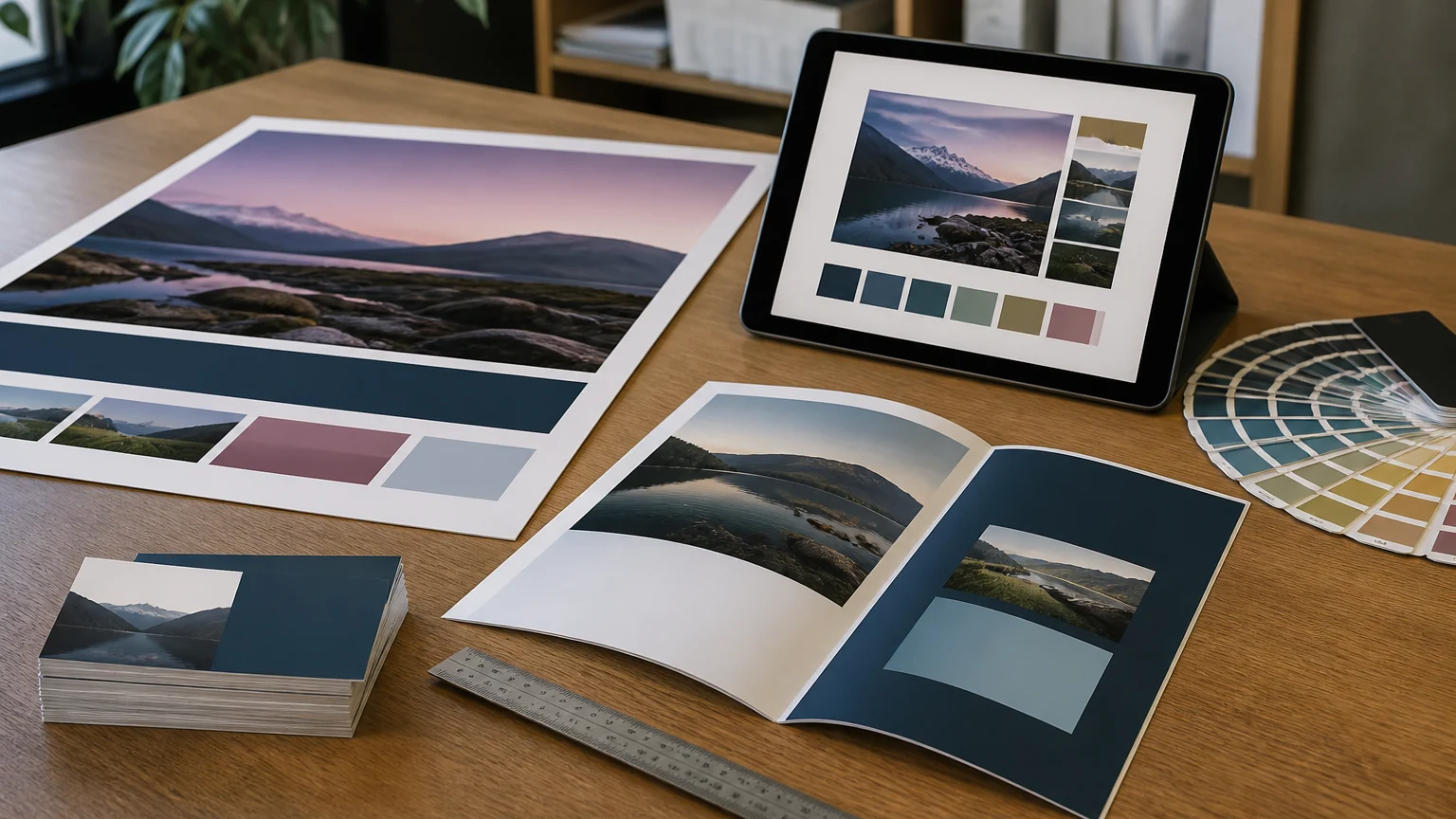 Online printing UK order brief with printed samples and artwork preview
