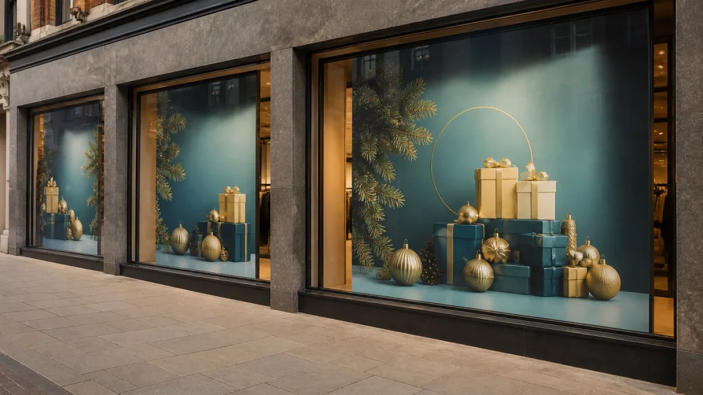 Coordinated wide format printing across three retail window bays