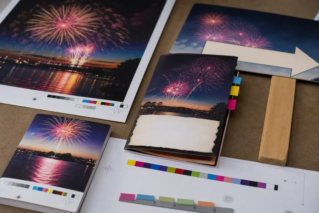 Fireworks print items checked against a shared version record